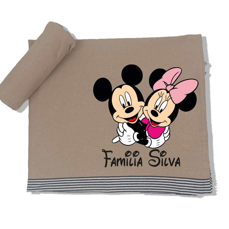 Toalha de Praia Família Mickey